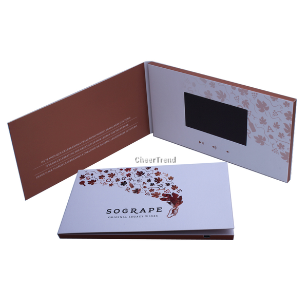 Close-up of a video greeting card