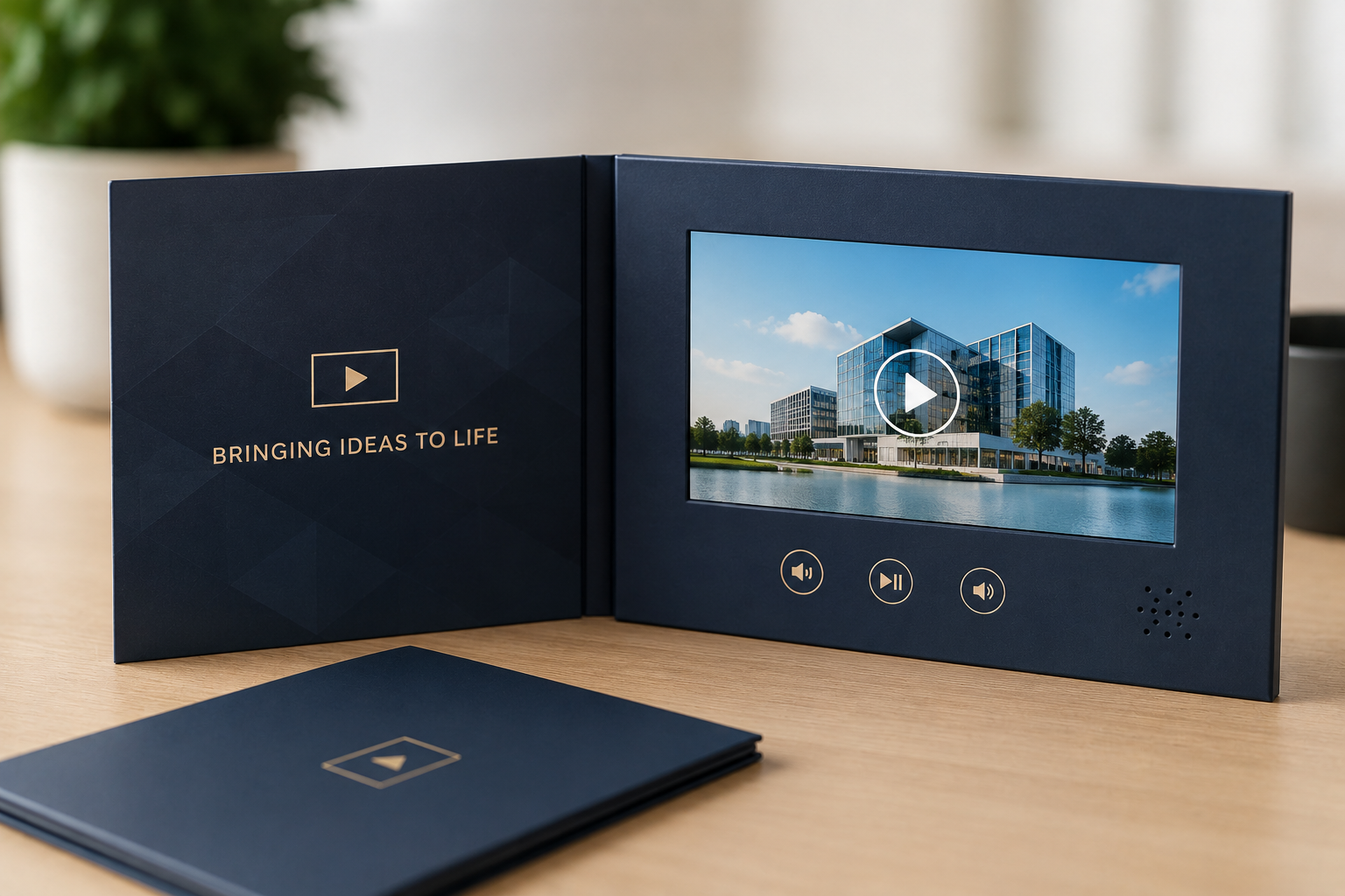 video brochure packaging and shipping