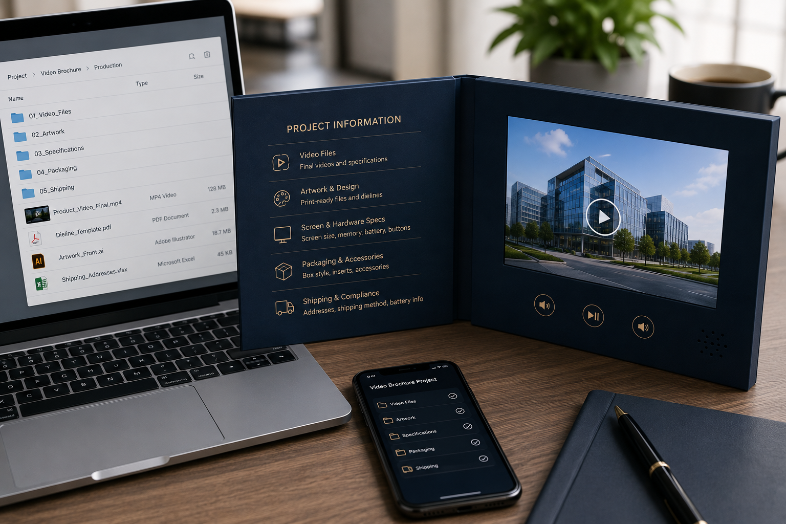 video brochure screen and hardware specifications