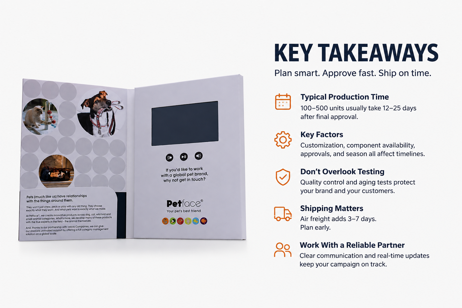 custom video brochure packaging and magnetic gift box