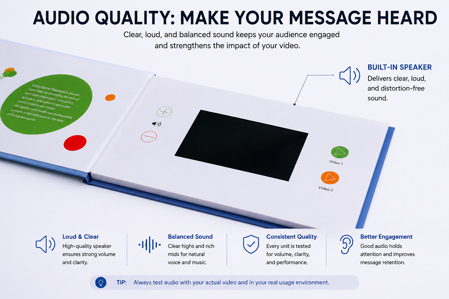 video brochure battery capacity and playback testing