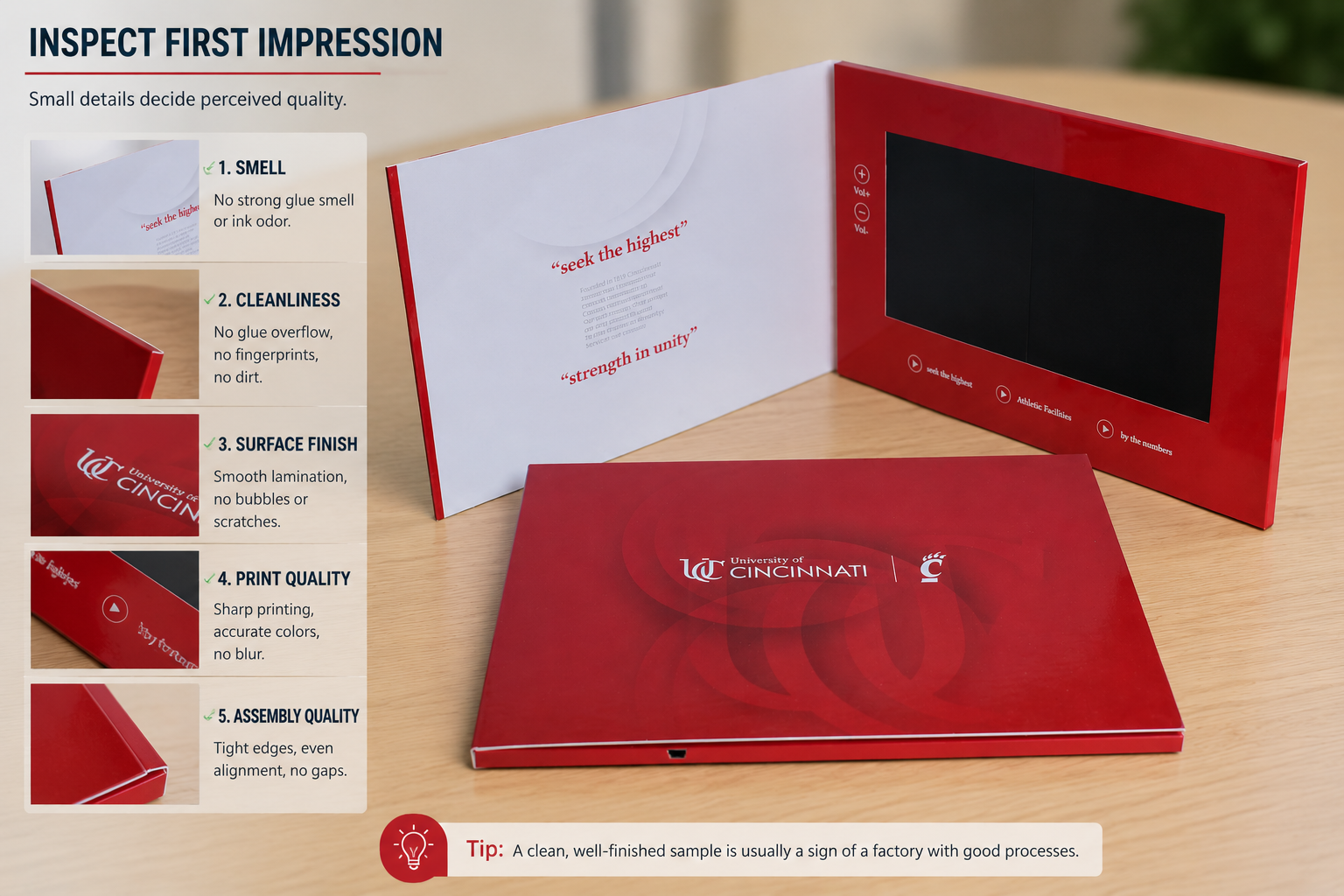 video brochure factory sample production