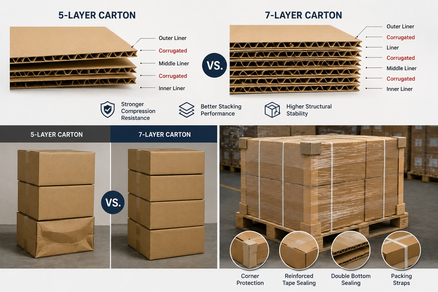 7-layer export cartons for video brochures