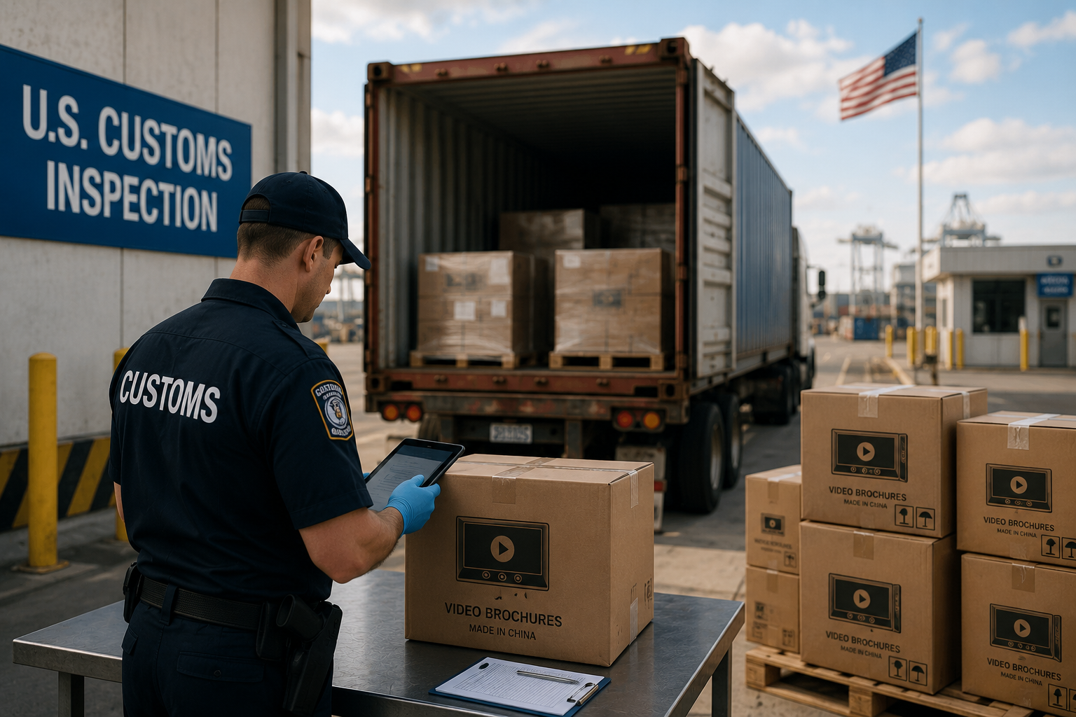 video brochure customs clearance USA