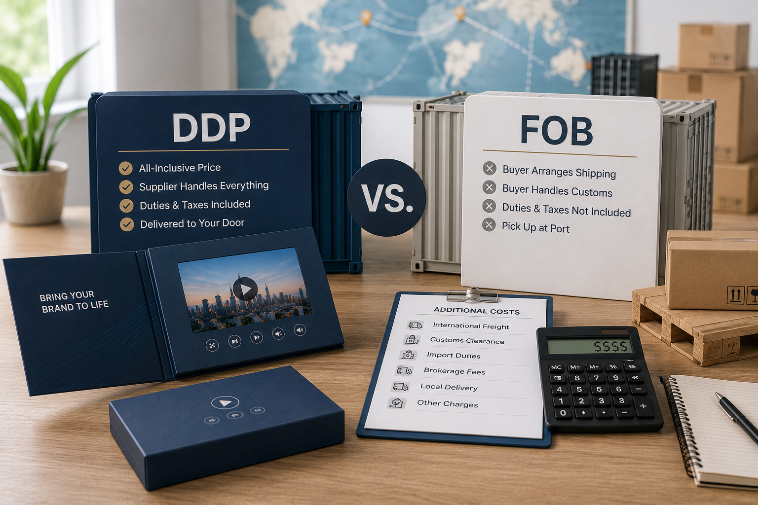 DDP vs FOB shipping comparison