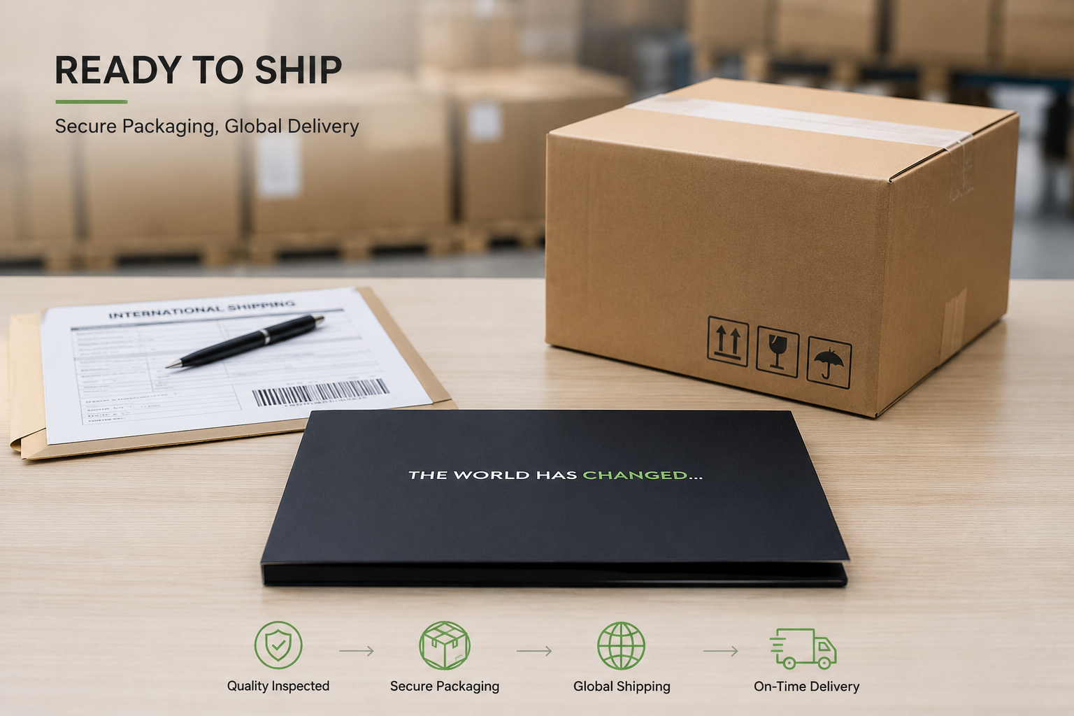 video brochure factory mass production and qc