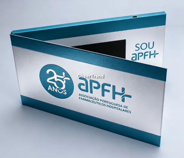 Custom video brochure pricing overview showing different screen sizes and price ranges