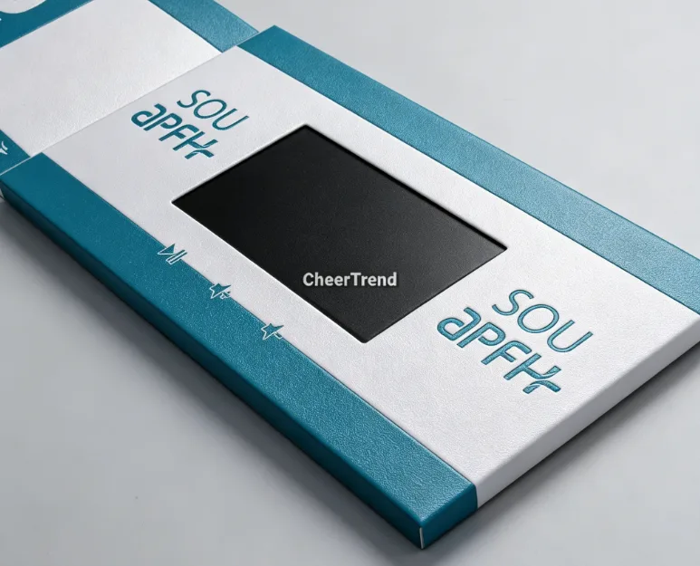 Close-up comparison of standard TFT vs. IPS screen quality on video brochures