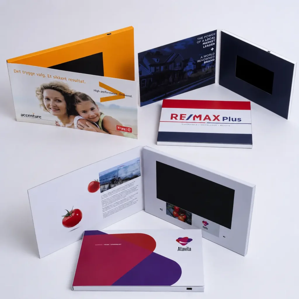 Lcd Video Brochure Sizes 4.3 7 Inch Custom Printing Display