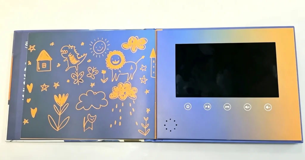 Hardcover Lcd Video Book Open