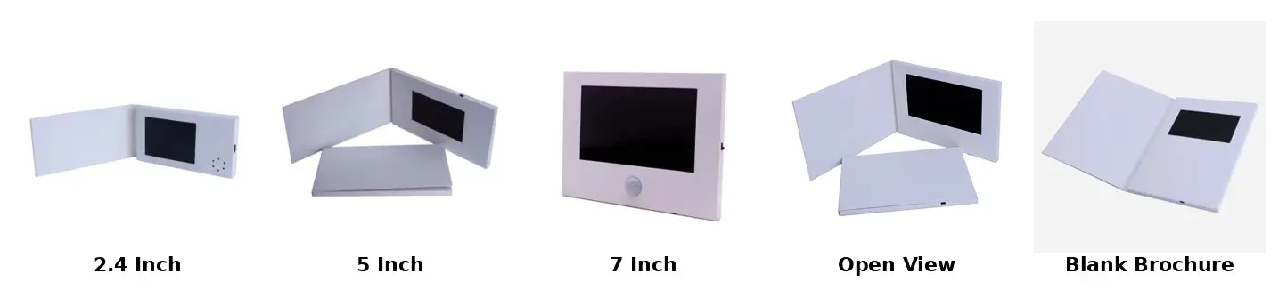 Blank Video Brochure Screen Size Comparison