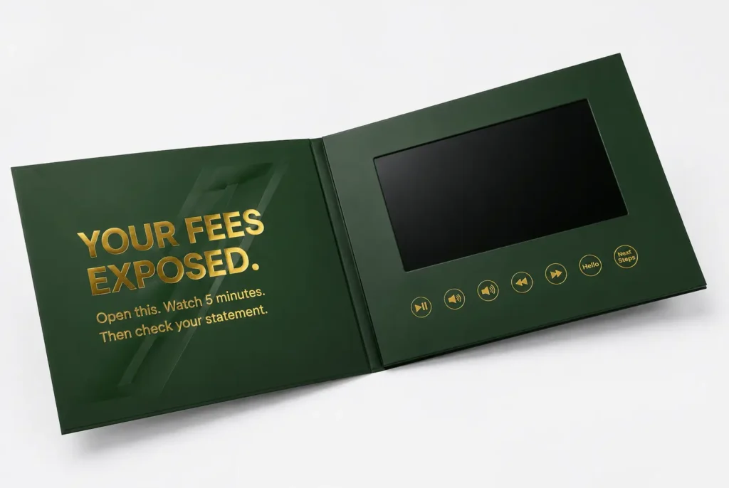 Custom printed video brochure with premium cover finishes