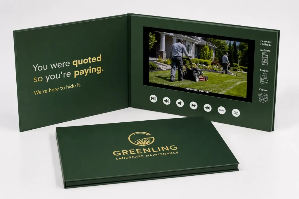 Hardcover Video Brochure 10 Inch