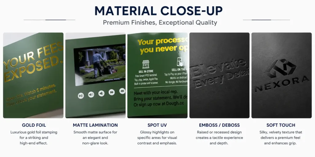 Video Brochure Print Finishes