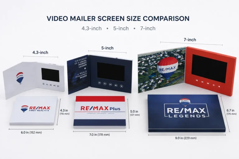 Video Mailer Screen Size Comparison