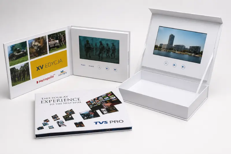 Video brochure, video mailer and video box resource guides