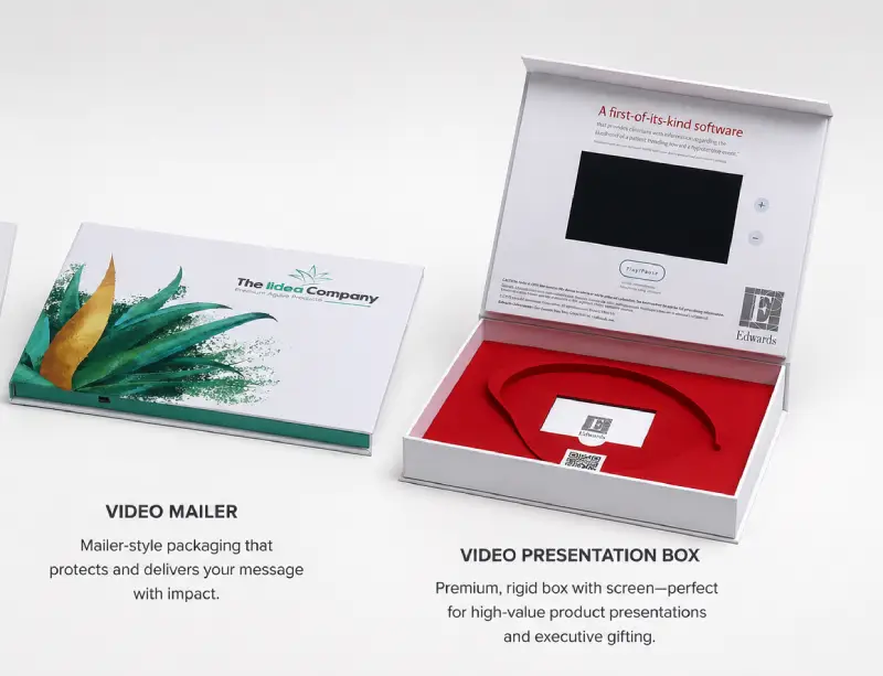 Video Brochure Mailer Presentation Box Options