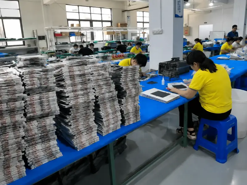 Video mailer production process in a manufacturing facility