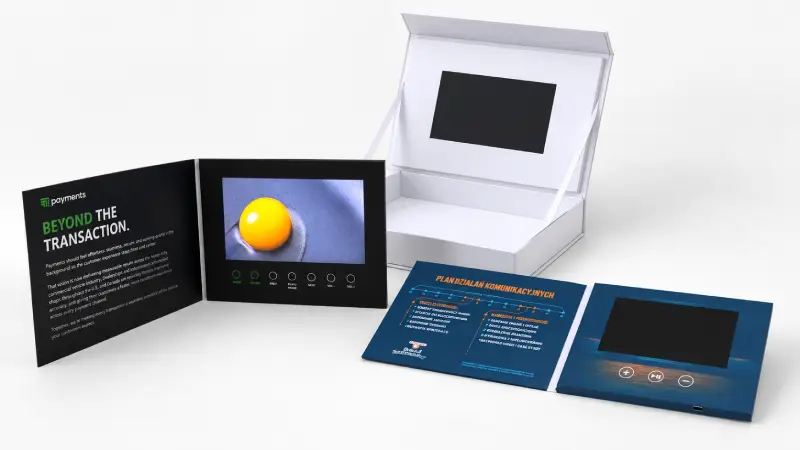 Custom video box, video brochure and video mailer for product launches