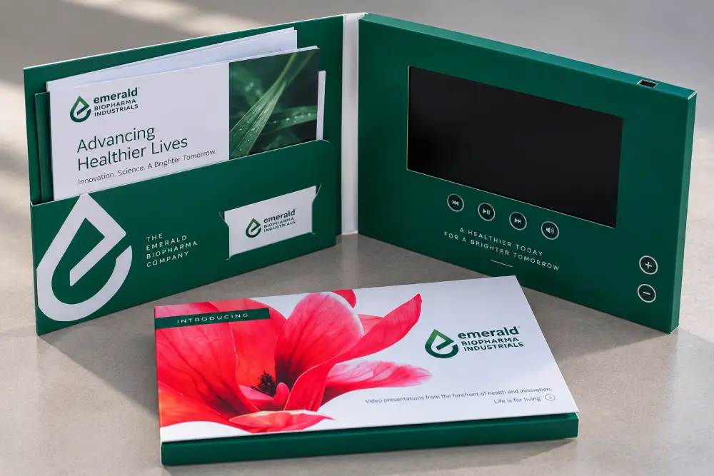Video Presentation Folder With Document Pocket